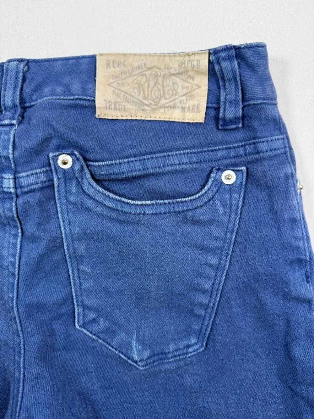 RALPH LAUREN Girls Blue Jeans Size 12 Stretch Straight Leg‎ Classic Denim